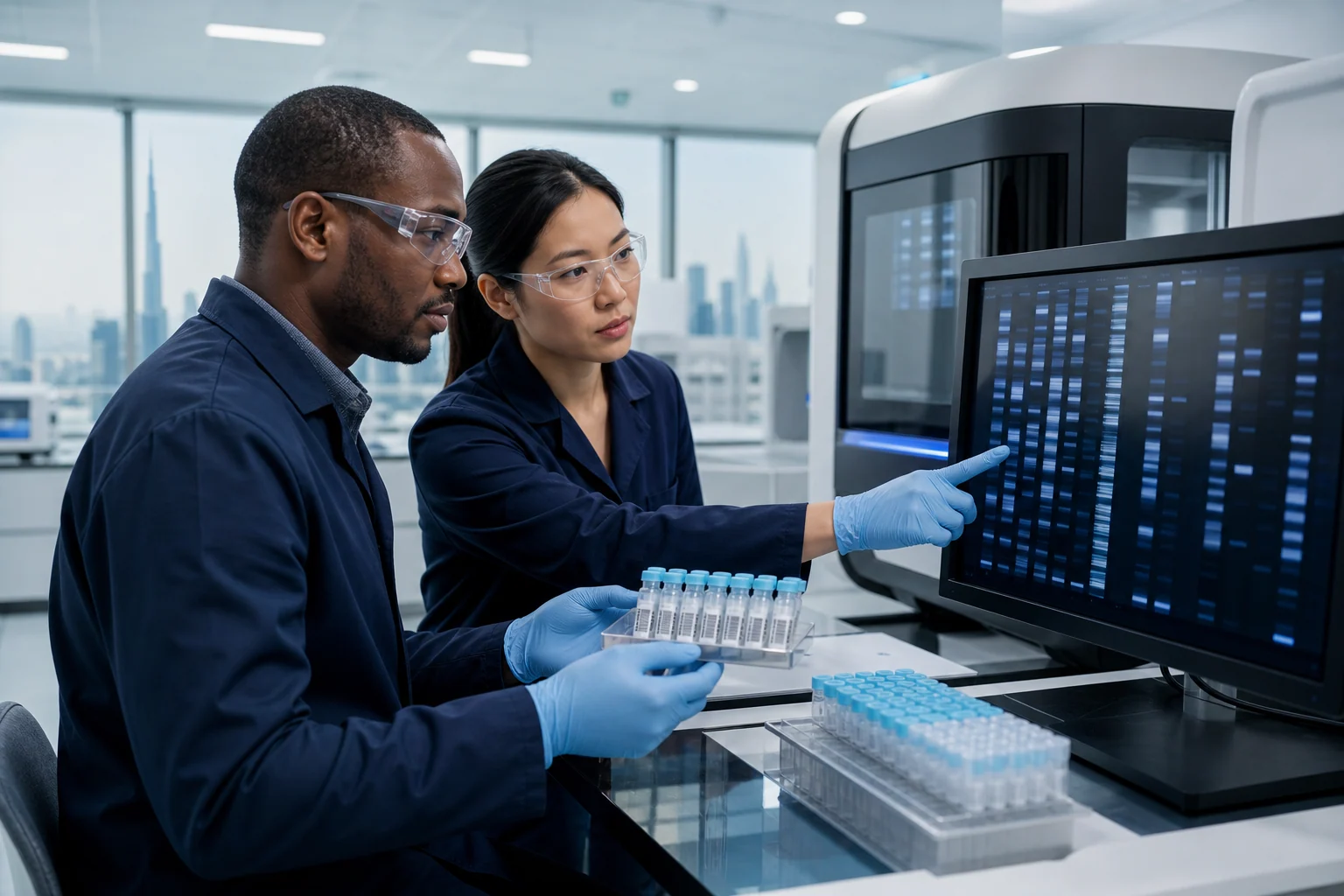 Laboratory professional managing a referral testing pathway